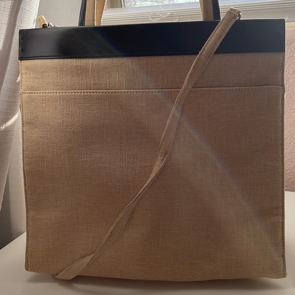 Lauren Ralph Lauren Linen/canvas Beige Crossbody/Shoulder bag - Picture 3 of 6